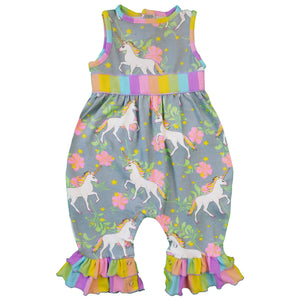 Romper Unicorn & Rainbow Onesie Baby Girls' Toddler Jumpsuit by AnnLoren