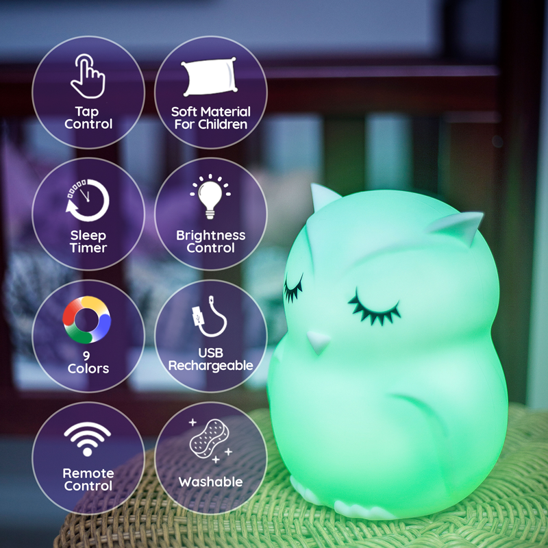 Portable USB Rechargeable LED Night Light by Lumipets