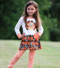 Autumn Floral Turkey Tunic & Leggings Holiday Big Little Girls Clothes by AnnLoren