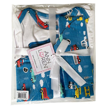 3pc Gift Set Baby Boys Layette Cars Trucks Onesie Pants & Cap Clothing by Annloren