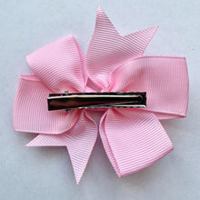 Pink 3 inch Ribbon Baby Bow Clips Set of 3