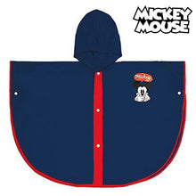 Blue Waterproof PVC Mickey Mouse Hooded Poncho