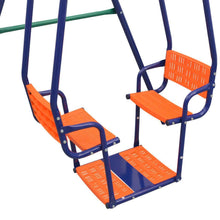 Orange Weather Resistant Swing Set with 5 Seats for Outdoor