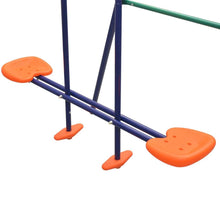 Orange Weather Resistant Swing Set with 4 Seats