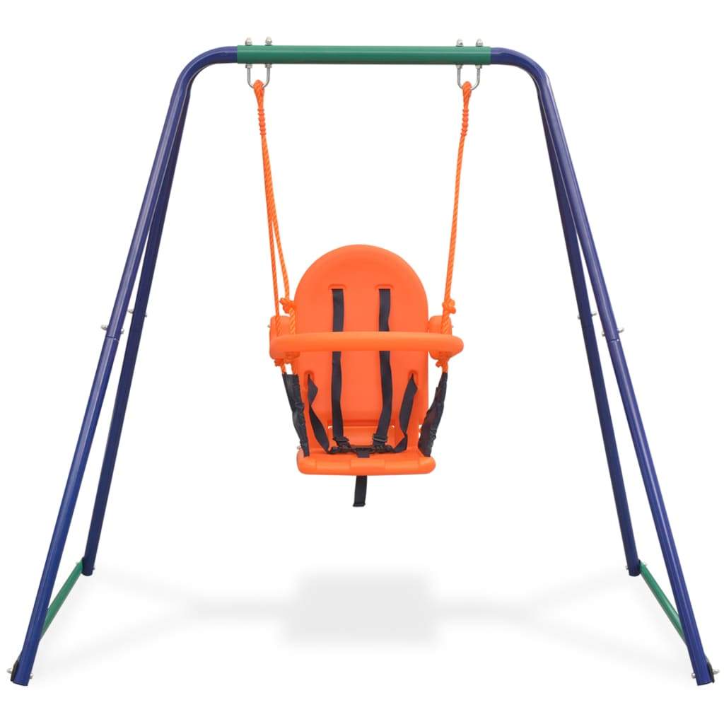 Orange 2-in-1 Single Ergonomically-Designed Swing and Toddler Swing