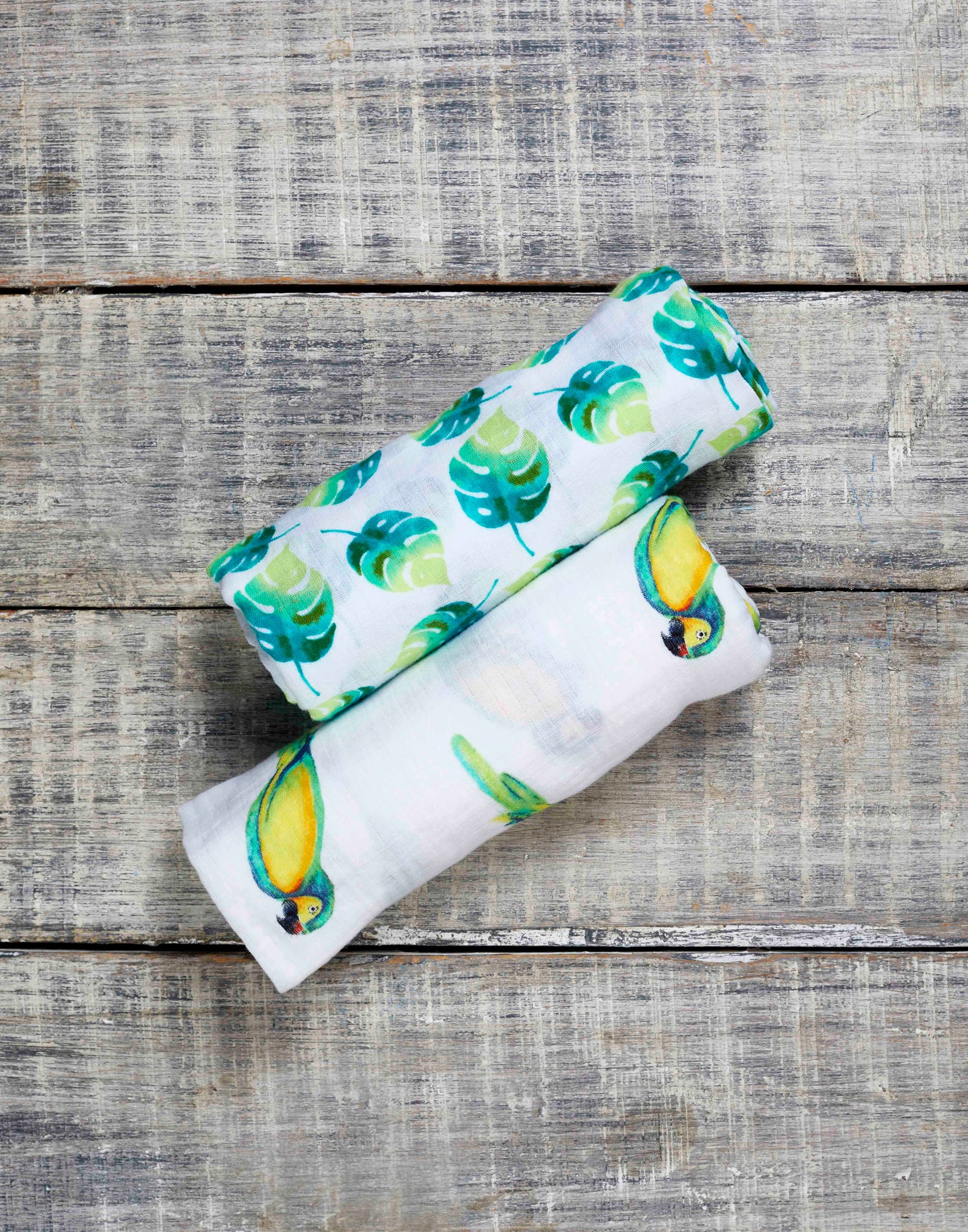 Tropical Paradise Soft Organic Cotton Swaddle Set for Home or On the Go
