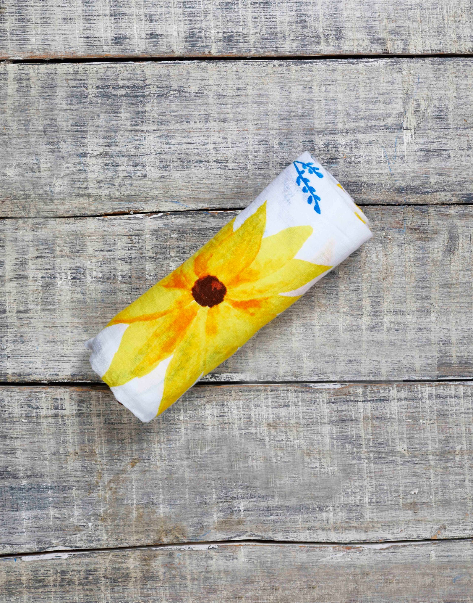 Sunflower Soft Organic Cotton Swaddle for Home or On the Go