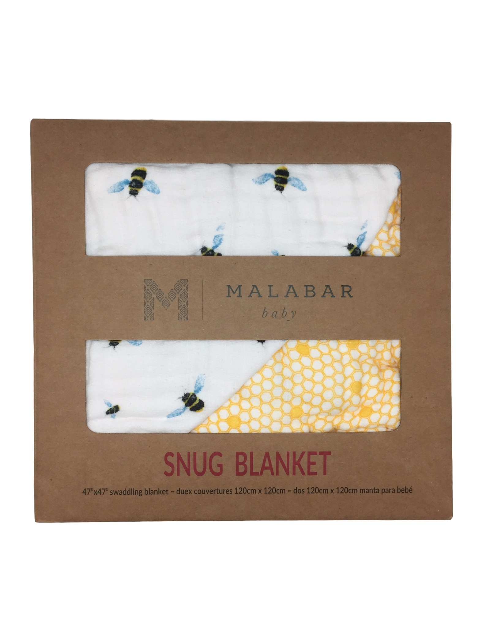 Bees Organic Cotton Snug Blanket for Home or On the Go