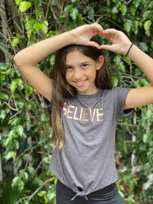 Moisture-Wicking Rolling Tee for Girls
