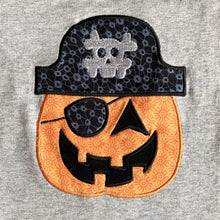 Halloween Pirate Jack O Lantern Long Sleeve Baby Toddler Boys Romper by AnnLoren