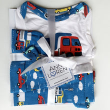 3pc Gift Set  Baby Boys Layette Cars Trucks Onesie Pants & Cap by Annloren