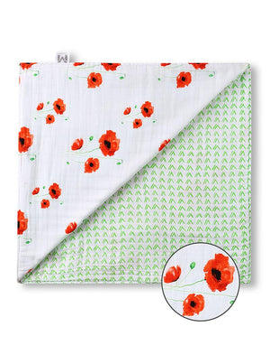 Poppy Organic Cotton Snug Blanket for Home or On the Go
