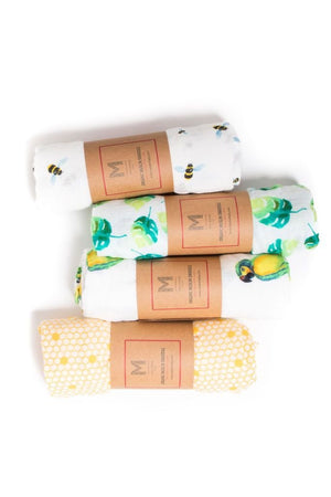 Organic Cotton Muslin Essential Baby Set for Newborns