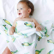 Parrot Soft Organic Cotton Swaddle for Home or On the Go