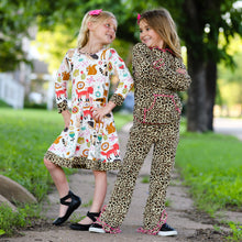 AnnLoren Little & Big Girls Long Sleeve Boutique Forest Friends Fall Dress
