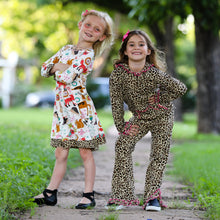 Long Sleeve Forest Friends Fall Little & Big Girls Dress by AnnLoren