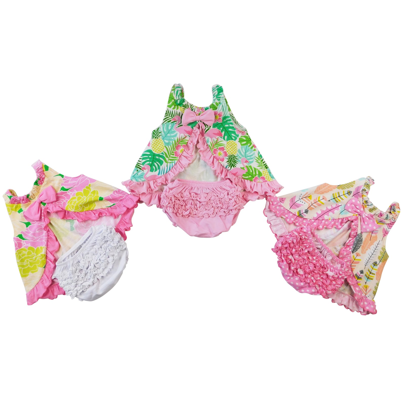 Light Pink Knit Ruffled Butt Bloomer Baby & Toddler Girls Diaper Cover by AnnLoren