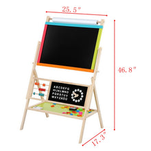 All-in-One Multifunction Wooden Kid's Art Education Easel with Accessories YF