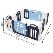 14 Panel Moon Foldable Playpen Baby Safety Play Yard Indoors or Outdoors YF