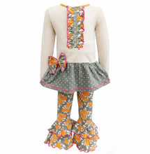 AnnLoren Girls Vintage Floral Polka Dots Tunic & Ruffle Pant Clothing Set 2/3T-9/10