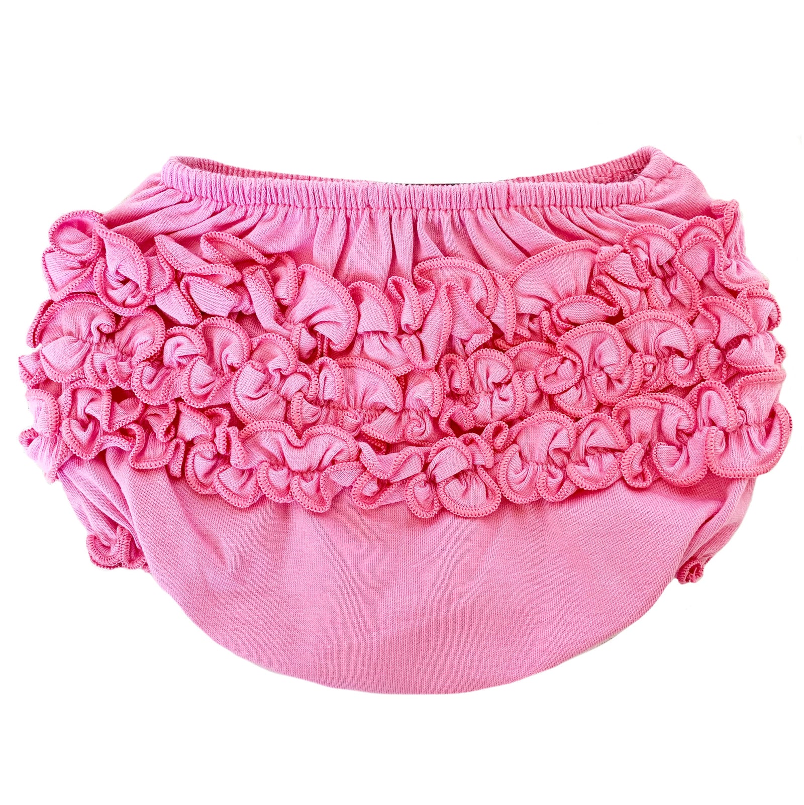 AnnLoren Baby & Toddler Girls Pink Knit Ruffled Butt Bloomer Diaper Cover (3-24 Mo)