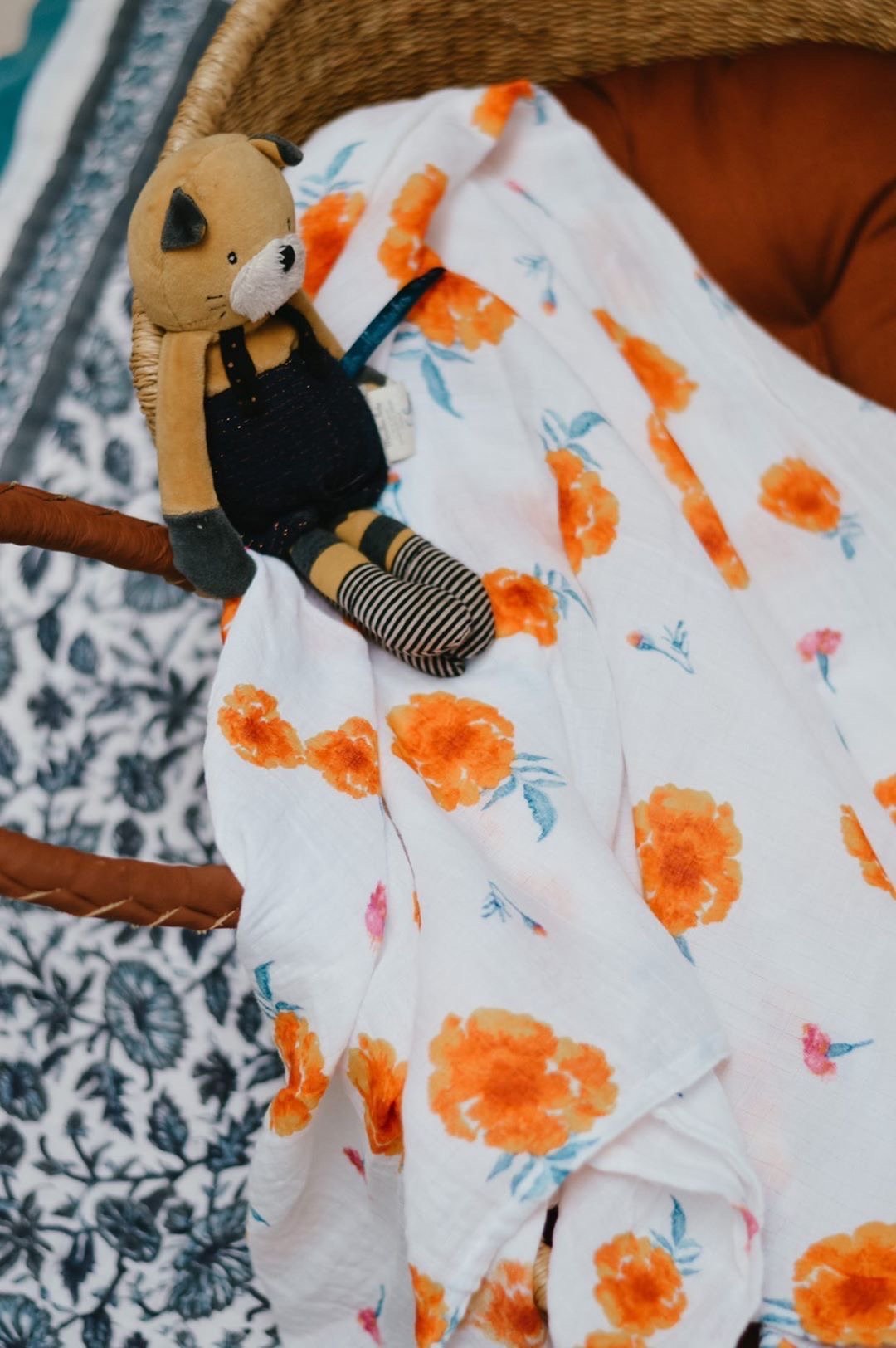 Marigold Soft Organic Cotton Swaddle for Home or On the Go
