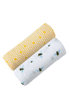 Busy Bees Soft Organic Cotton Swaddle Set for Home or On the Go