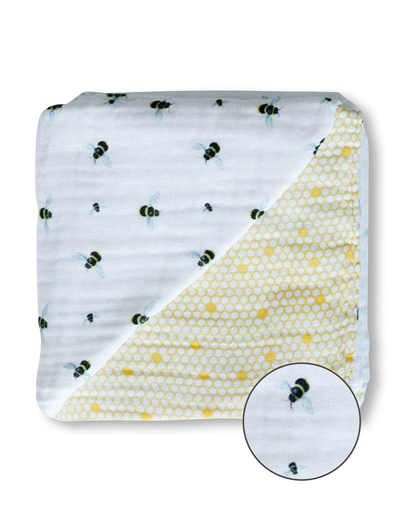 Bees Organic Cotton Snug Blanket for Home or On the Go