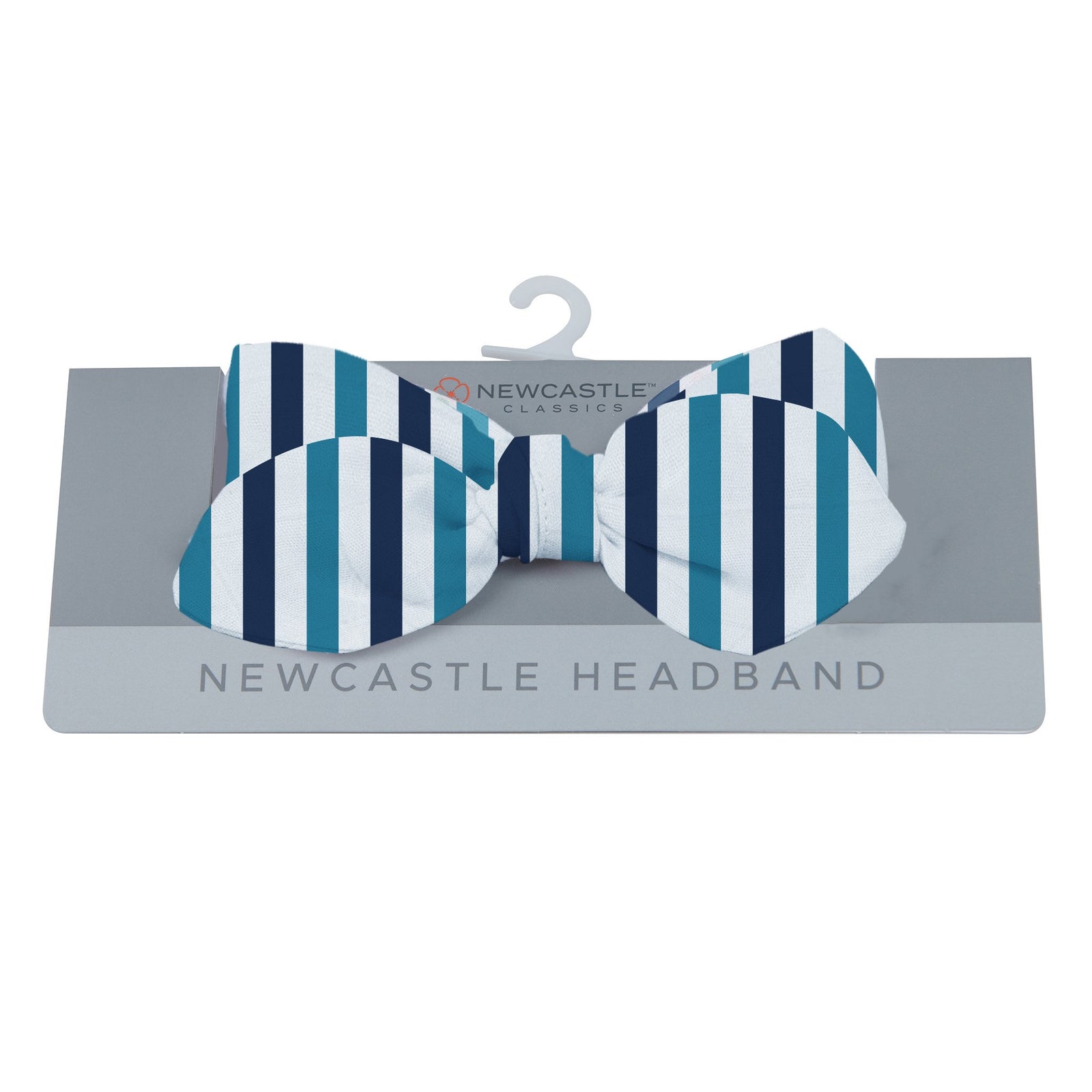 Blue and White Ultimate Roate Trip Collection Stripe Bamboo Baby Headband